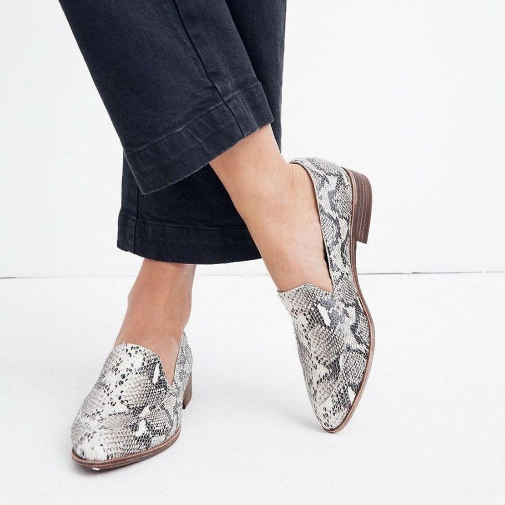 Madewell Frances Loafer in snake print